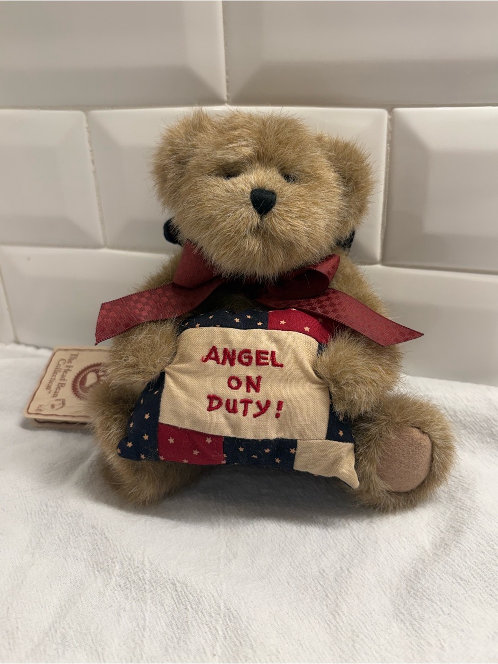 Boyds Bears Brown Plush Angel on Duty retired collectible